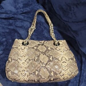 Kate Spade Tan Snake Print Shoulder Bag